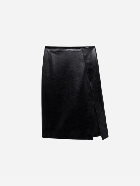 MSGM Faux leather midi skirt