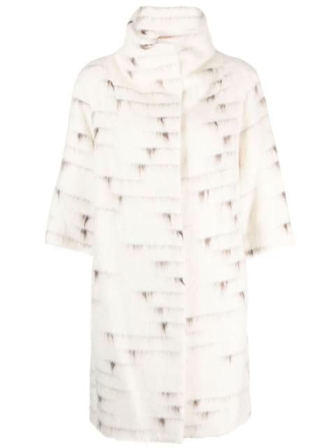 PESERICO patterned-jacquard single-breasted coat