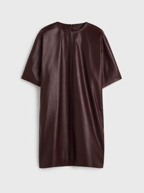 TOTEME Cocoon leather dress bordeaux