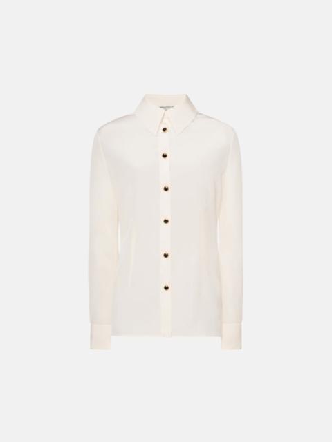Alessandra Rich SILK BLOUSE WITH JWL BUTTONS