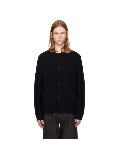 ISSEY MIYAKE Black Rustic Knit October Cardigan