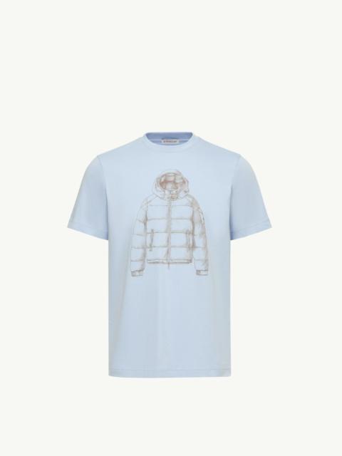 Moncler Down Jacket Print Cotton T-Shirt