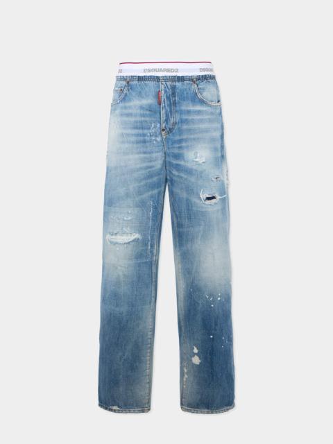DSQUARED2 LIGHT WASH DENIM JOGGER