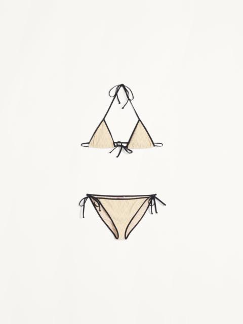 Valentino TOUTE LA V LYCRA JACQUARD BIKINI