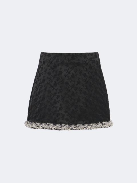 SIMKHAI Idina embellished floral miniskirt