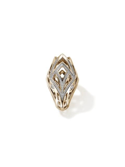 JOHN HARDY Naga Ring, Gold, Diamonds