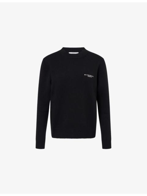 Givenchy Logo-Embroidered Wool and Cashmere-Blend Jumper