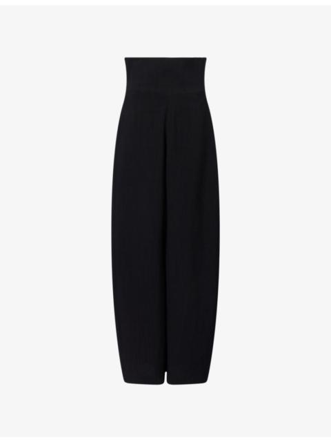 Alaïa High-Waist Tailored Woven Trousers