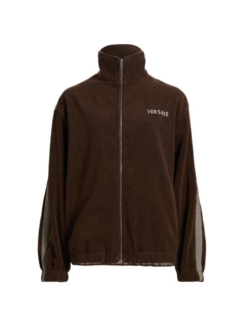 VERSACE Women's Medusa Jacquard Terry Full-Zip Sweatshirt - Brown
