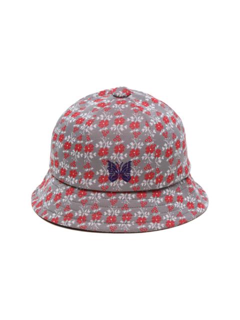 NEEDLES logo-embroidered flower-print bucket hat