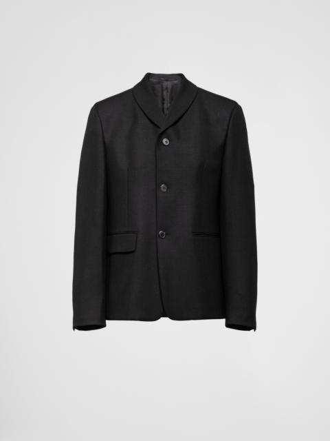 Single-breasted mohair wool jacket