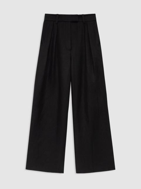 ANINE BING Lou Trouser - Black Linen Blend