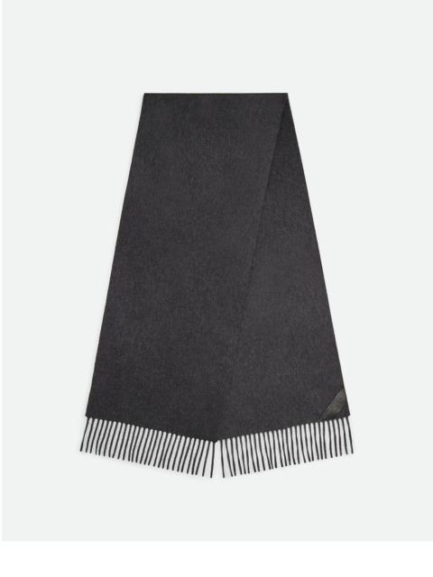 Cashmere Scarf With Leather Patch