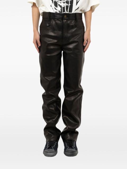 Maison MIHARAYASUHIRO zip-pocket leather trousers