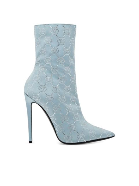 PHILIPP PLEIN 120mm pointed-toe ankle boots