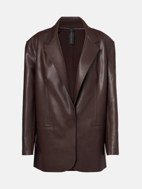 NORMA KAMALI Oversized faux leather blazer