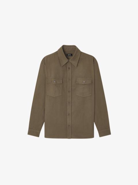 A.P.C. SOLID-COLOUR COTTON OVERSHIRT