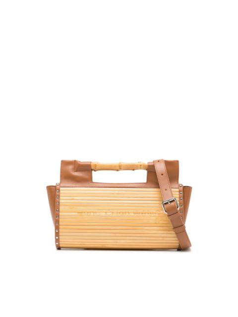 FENG CHEN WANG bamboo faux-leather handbag