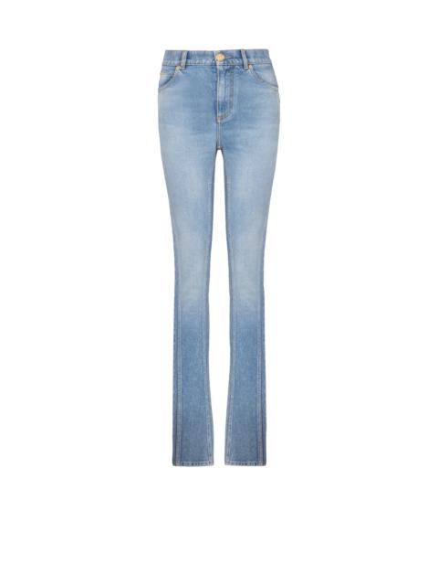 Light blue denim slim-fit jeans