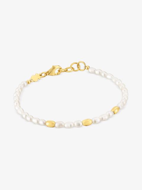 TOUS Bracelet with cultured pearls and 18K gold vermeil and Gloss