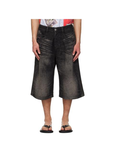 Diesel Black D-Enim-M-Short-S Denim Shorts