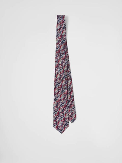 Prada Printed silk tie
