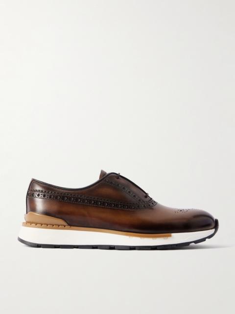 Berluti Fast Track Venezia Leather Oxford Sneakers
