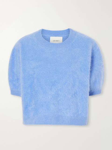 LISA YANG Juniper brushed cashmere sweater Blue