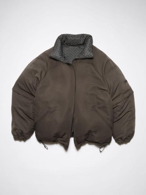 Reversible down jacket - Chestnut brown