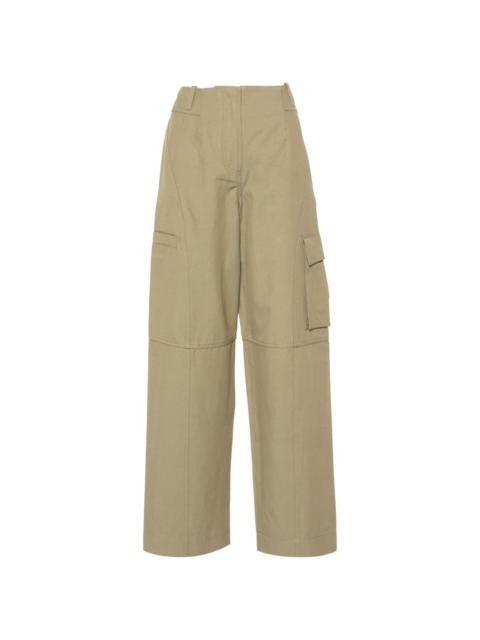 seam twill tapered trousers
