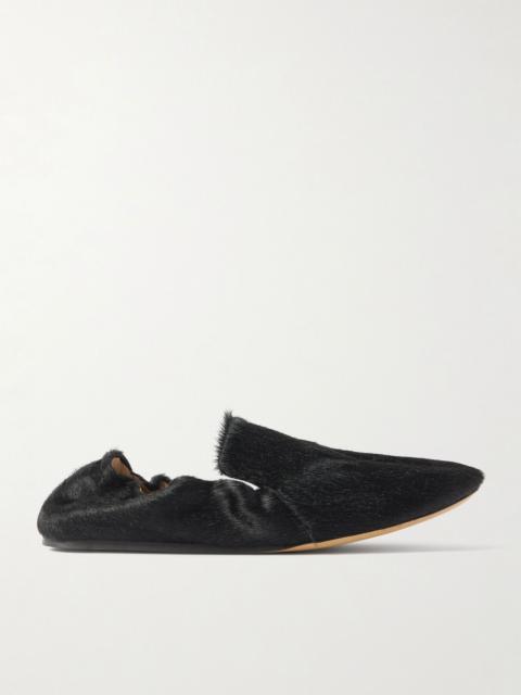 LE MONDE BÉRYL Orlando calf hair loafers Black