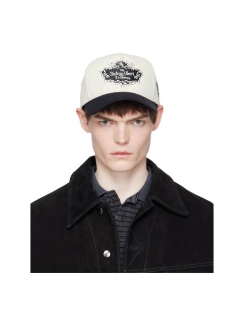 AMIRI Black & White 'Chateau Amiri' Crest Cap