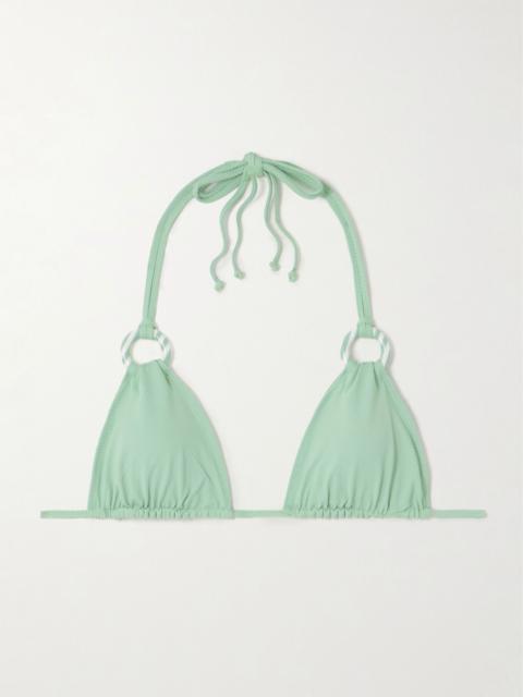 MARYSIA Del Mar embellished triangle bikini top Mint