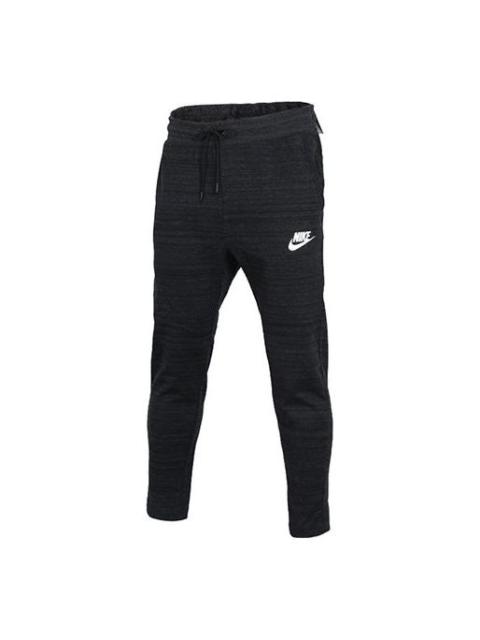 Nike Alphabet Logo Loose Sports Pants Black 885924-010