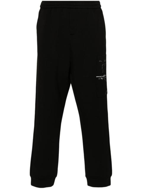 EMPORIO ARMANI graphic-print tapered trousers