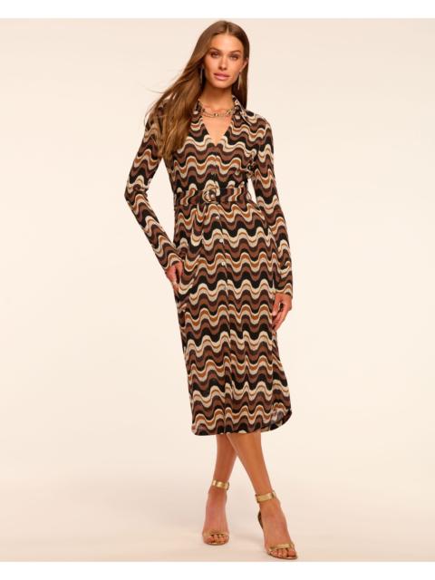RAMY BROOK Lydia Long Sleeve Belted Midi Dress