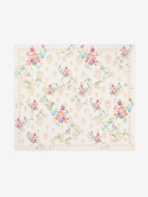 Alexander McQueen Floral Skull Scarf