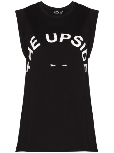 THE UPSIDE logo-print tank top
