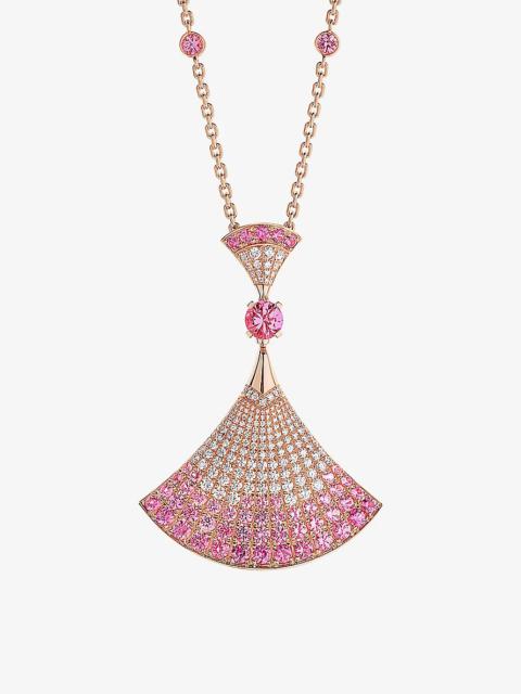 Divas' Dream 18ct rose-gold, 3.53ct pink sapphire and 1.01ct diamond pendant necklace