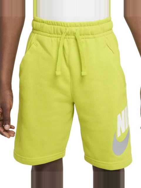 Nike Sportswear Club + HBR Fleece Shorts GS "Bright Cactus White" CK0509 308