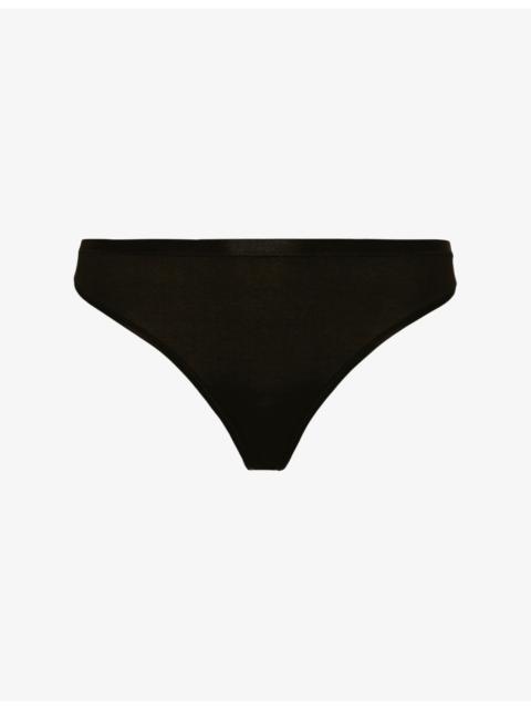 HANRO Seamless stretch-cotton thong