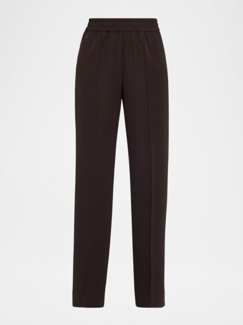 Dolce & Gabbana Straight-Leg Gabardine Pull-On Pants