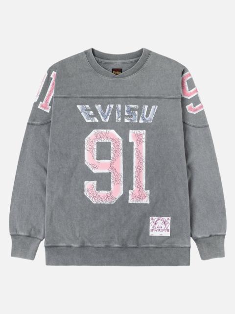 EVISU Logo and "91" Print Regular Fit Long-Sleeve T-shirt