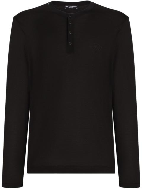 Dolce & Gabbana button-neck T-shirt