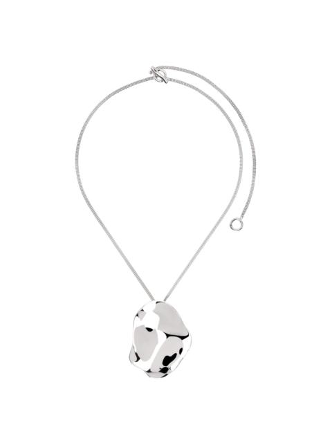 Jil Sander Silver Large Pendant Necklace