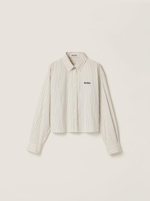 Miu Miu Striped poplin shirt