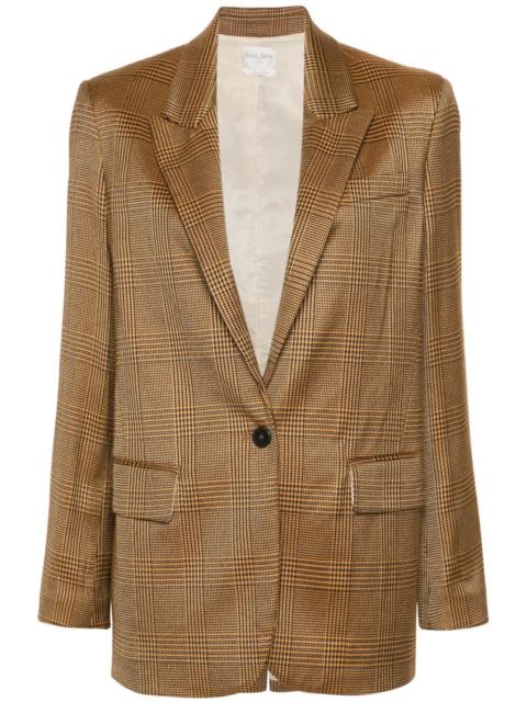 forte_forte single-breasted checked blazer