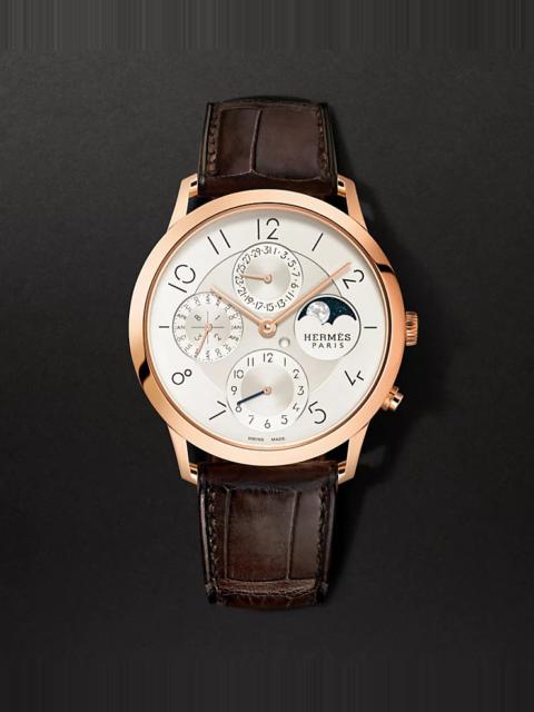 Hermès Slim d'Hermes Quantieme Perpetuel watch, 39.5 mm