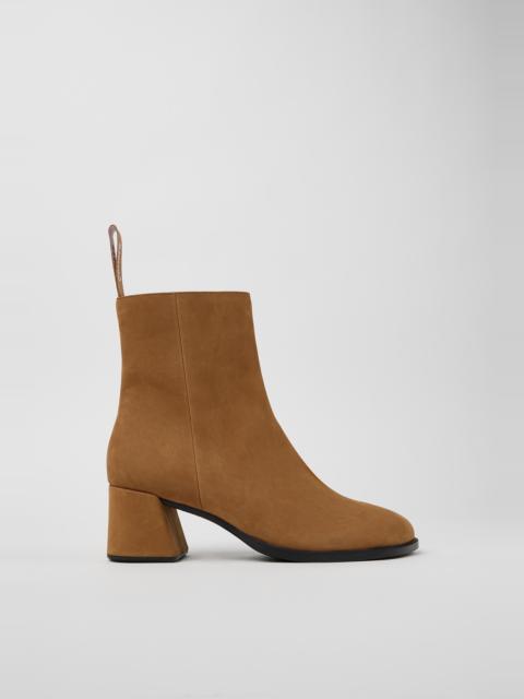 CAMPER Kora Brown Nubuck Mid Boots for Women.