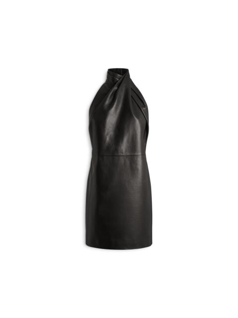 Balmain Lambskin open-back dress